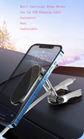 Support de téléphone magnétique puissant pour voiture, pliable, universel, en alliage de zinc, rotation à 360 degrés, support de navigation pour tableau de bord