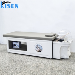 Kisen Table de massage et de shampoing en acrylique avec plusieurs douches, circulation d'eau et thérapie capillaire pour salon de beauté - Product Image 2