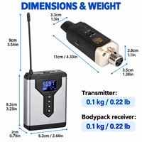 Système IEM sans fil UHF double canal avec moniteurs intra-auriculaires et récepteur bodypack pour musiciens, chanteurs, scène, église et utilisation en studio