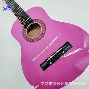 Guitarra Acústica Yinyue de 31 Pulgadas, Guitarra Folk de Madera de Tilo con Acabado Lacado, 6 Cuerdas, Instrumentos Musicales al por Mayor para Comercio Transfronterizo - Product Image 5