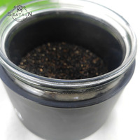 Noir mat personnalisé cuisine sucre café thé bin pots de stockage en verre alimentaire