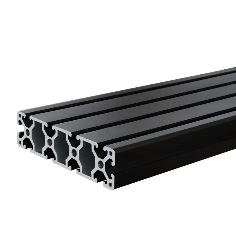 OEM de fábrica t-ranurada 40160 anodizado negro Perfil de extrusión de aluminio 40x160 marco para las carreras de las innovaciones marcos
