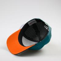 Casquette de papa premium sur mesure à 6 panneaux, séchage rapide, perforations découpées au laser, en polyester, visière incurvée, patch PVC, confortable