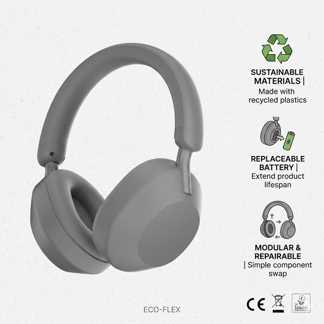Lightweight 197g D1 ANC Bluetooth 5.4 Wireless Headphones Active Noise Cancelling Over Ear Headset 35H Playtime HiFi Mic