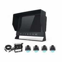Système de stationnement à capteur radar numérique avec moniteur AHD 7 pouces | 4 capteurs ultrasoniques de détection d'obstacles pour camion et bus, caméra de recul 9-36V