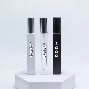 ขวดแก้วสี่เหลี่ยมขนาด 5 มล. 10 มล. 15 มล. ขวดเปล่าสำหรับน้ำหอมและน้ำมันหอมระเหย ขวดสเปรย์พร้อมฝาสีทองเงินเงา - Product Image 1