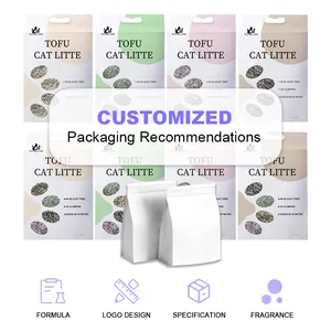 Pet Nguồn Cung Cấp Flushable Mạnh Mẽ Clumping Bụi Miễn Phí Bentonite Kitty Cát Đậu Phụ Mèo