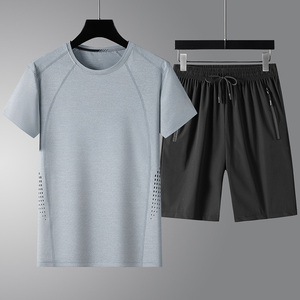 Traje de Manga Corta para Hombre, Tallas Grandes, Materiales Premium, Personalizable con Logotipo, Conjunto de Camiseta y Pantalón Corto - Product Image 3