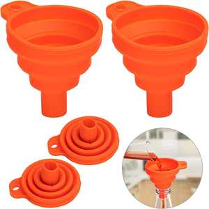 Hot Selling Silicone Funil Dobrável Grande Funil de Óleo Pequeno para Cozinha Automotivo Cozinhar Conjuntos Resistente ao Calor Fácil Limpeza - Product Image 4
