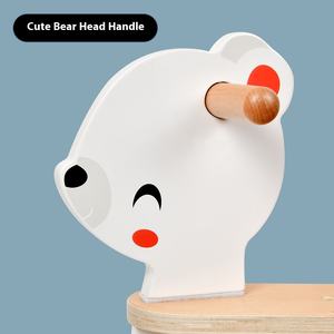 Correpasillos de Equilibrio de Cuatro Ruedas Antivuelco para Niños de 3 a 7 Años, Juguete Deslizante de Madera con Forma de Oso, Sin Pedales, Unisex - Product Image 4