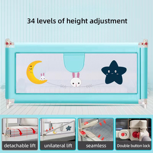 Hàng Rào Bảo Vệ Cạnh Giường Em Bé Có Thể Điều Chỉnh Tháo Rời Tùy Chỉnh Từ Nhà Máy Thanh Chắn An Toàn Cho Giấc Ngủ Trẻ Sơ Sinh - Product Image 4