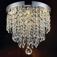Lustre moderne en cristal de luxe Lustre contemporain goutte de pluie boule de cristal Lustre rond Éclairage Pendentif Plafonnier