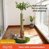 Arbre à chat moderne transfrontalier en sisal, griffoir et structure d'escalade, 100 cm, ne laisse pas de miettes, 3,25 kg, modèle carton MP40, pour intérieur