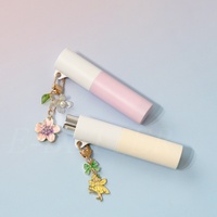 Atomiseur de parfum rotatif vide mat jaune rose blanc noir avec chaîne porte-clés 8ML 10ML
