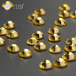 平背热熔强力胶水水钻散装批发浅色托帕石热熔水钻 - Product Image 3