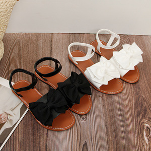 Nouvelles sandales plates sexy pour femmes, style papillon, à bout ouvert, grande taille, sans talon, avec bande élastique, décontractées, pour la plage, avec nœud floral - Product Image 4