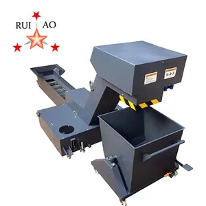 RUIAO Lift Function Swarf Conveyor System Steel Higned Belt Type Chip Conveyor For CNC