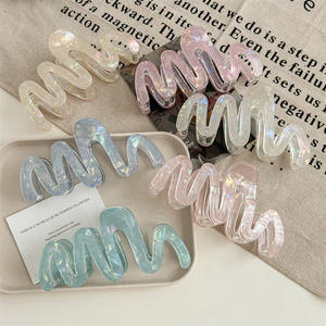 Elegent Mulheres 13 cm Grande Acrílico Tubarão Cabelo Garra Onda Clipe M-Shape Acrílico Colorido Acessório de Cabelo Partido Decoração de Cabelo - Product Image 3