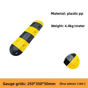 Ralentisseur de vitesse en PVC renforcé de métal Yuyue PP-235A, 25-45 mph, largeur 1-3 pouces, hauteur 50 mm, écologique, portable, compatible avec l'asphalte - Product Image 2