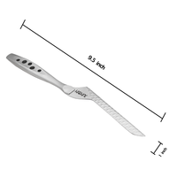 Ensemble de couteaux à fromage en acier inoxydable écologique, lavable au lave-vaisselle, métal de qualité alimentaire, marque JUNQIN, modèle MO-7095, pour la cuisine et l'extérieur