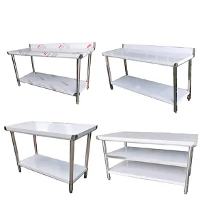 Nouveau produit Table en inox Table de travail de réparation mobile Table de cuisine en acier inoxydable