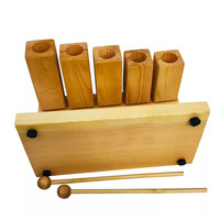 Pentatonic Wood Clapper Orff Percussion Instrument, Pentatonic Wood Block Made of Scotch Pine, Paper Box Packing, Model G5-5A