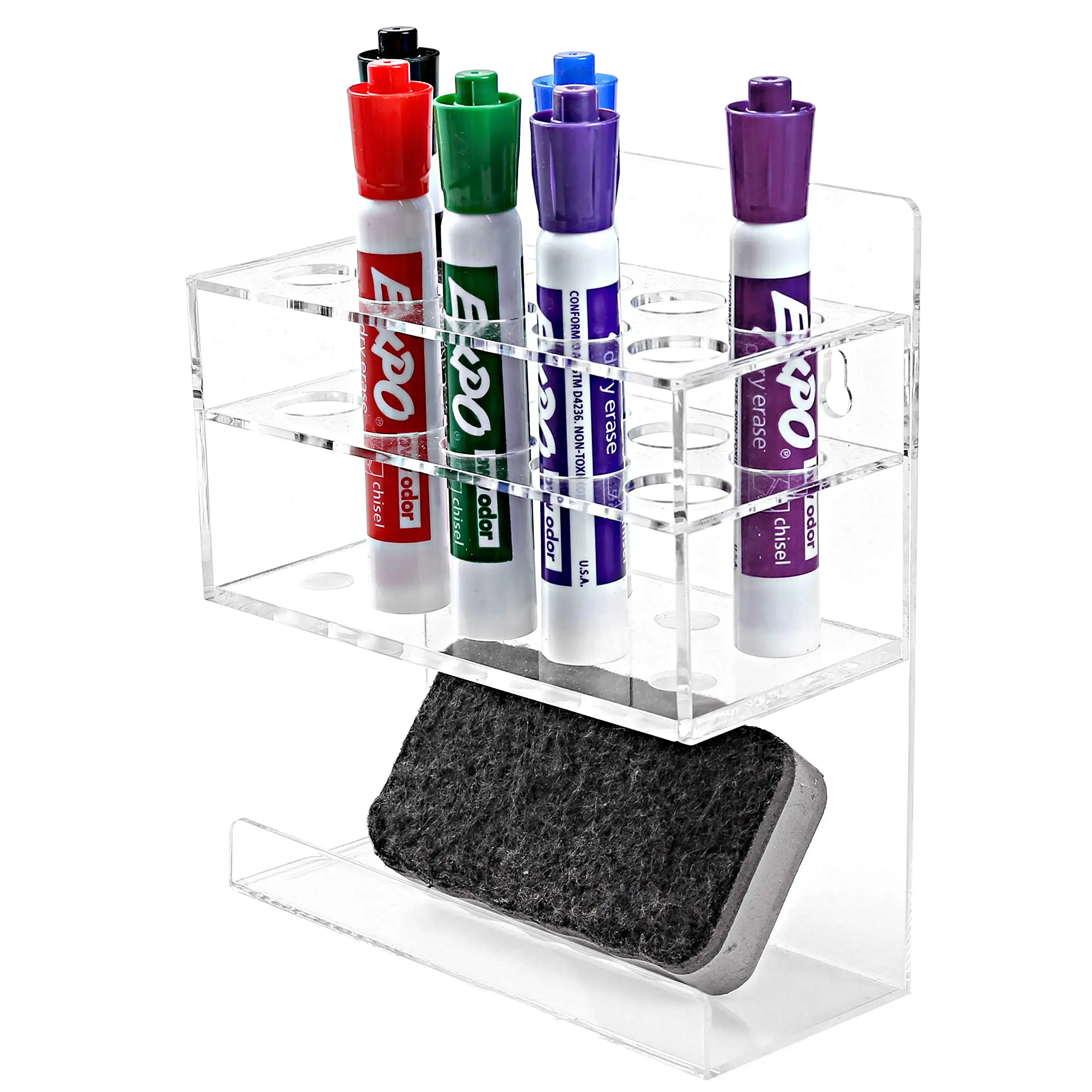 Wandgemonteerde Markeerhouder Aan De Muur Gemonteerde Dry Erase Marker Houder Voor Whiteboard 15 Sleuf Pen Displaystandaard Voor Kantoororganisatie