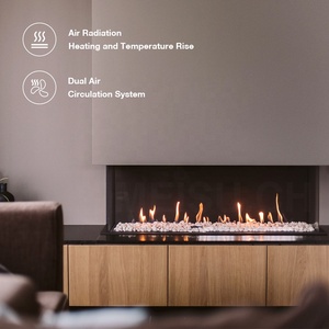 Cheminée à <span class=keywords><strong>gaz</strong></span> suspendue moderne MEISU.CH avec panneau mural pour téléviseur, insert d'angle australien - Product Image 1