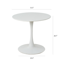 Table à manger moderne en MDF blanc Petits ensembles pour salle à manger Peu encombrants Ensemble de table ronde avec 4 chaises