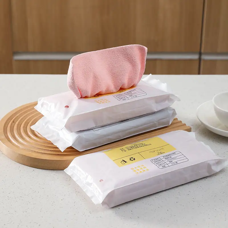 Microfiber Cleaning Scouring Cloth Household Wipes Extractable To Remove Oil Stains Dishcloth Kitchen Towel