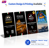 Support de table en acrylique pour carte de commentaires NFC, plaque de commentaires pour comptoir de restaurant, cartes NFC, carte avis Google, carte à tapoter
