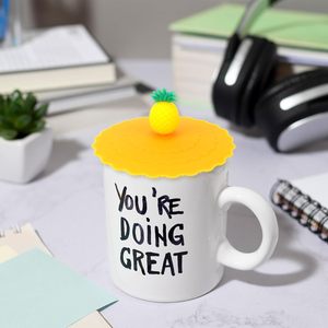 Foldable Reusable Eco-Friendly Heat Resistant Silicone Lids DIY Custom Cartoon 10cm <b>Cups</b> <b>Saucers</b> Bulk Package for Business Gifts - Product Image 4