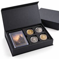 Boîte cadeau personnalisée pour cartes et pièces de monnaie, emballage rigide en papier de luxe avec insert en EVA pour cartes à collectionner, pièces de monnaie de collection, ensembles premium