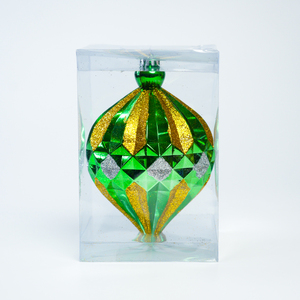 Ornement de Noël de luxe de style islamique de haute qualité avec paillettes, boule suspendue métallique de 6 cm, décoration - Product Image 4