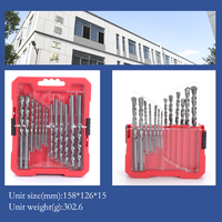 Ensemble de 13 forets pour marteau perforateur en acier au carbone RISING - Tige droite 3 mm-10 mm pour le perçage du béton et de la pierre