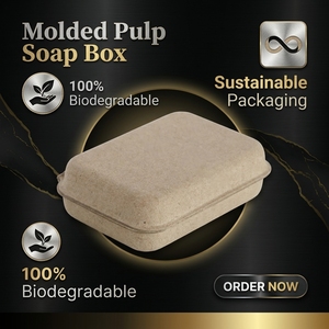Caja de Jabón de Pulpa Moldeada Ecológica y Sin Plástico, Envase Cosmético Biodegradable, Contenedor de Jabón Artesanal Sostenible <span class=keywords><strong>AYY</strong></span> - Product Image 3