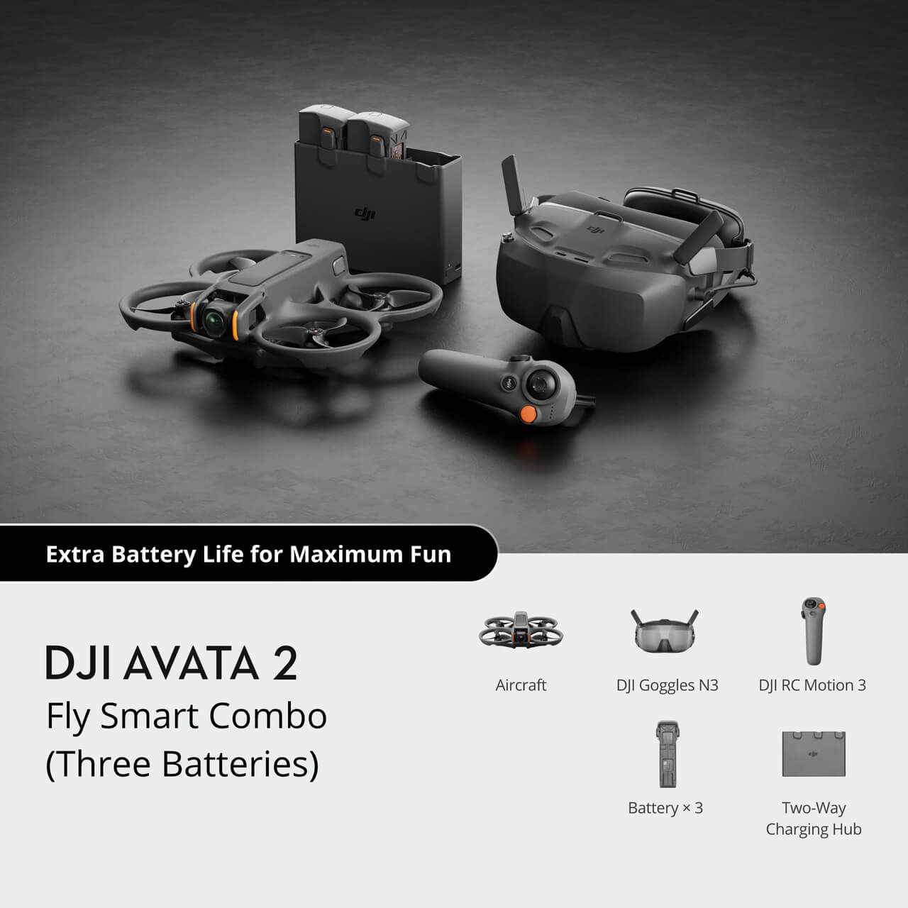 Avata 2 Fly Smart Combo (trois batteries)