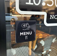 Autocollant de table NFC en acrylique avec logo personnalisé, menu numérique intelligent, étiquette adhésive pour restaurant, café, commande sans contact, plaque imperméable