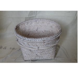 ตะกร้าไม้ไผ่ทรงกลมแบบยั่งยืนสำหรับงานสานมือพร้อมขอบตกแต่งรูปซิกแซกที่เป็นมิตรต่อสิ่งแวดล้อม - Product Image 2