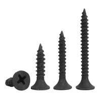 Vis ovales métriques en acier au carbone noir à filetage grossier classe 4.8 6.8 pour fixation de panneaux muraux en plaques de plâtre et cloisons sèches