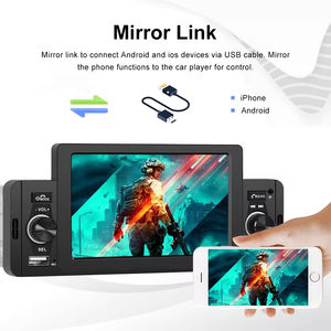 Stock UE Autoradio 5 pouces Podofo 1 Din CarPlay Android Auto Lecteur MP5 FM USB Charge rapide Unité centrale - Product Image 4