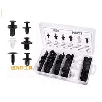 100PCS Clips de retenue de pare-chocs Kit de fixation de rivets de voiture Tailles les plus populaires