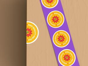 Wholesale printed self-adhesive round gold waterproof vinyl labels, custom kraft paper <b>stickers</b> with <b>logos</b> - Product Image 4