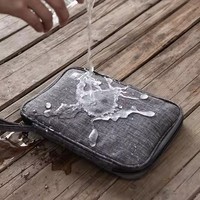 Sac de rangement pour accessoires électroniques numériques de voyage portable avec fermeture éclair 300D avec logo personnalisé