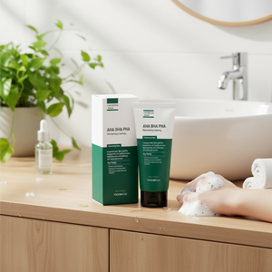 โฟมล้างหน้า AHA BHA PHA สมุนไพร ผลัดเซลล์ผิวอย่างอ่อนโยน บรรเทาอาการระคายเคือง 120 มล. ผลิตภัณฑ์วีแกน เคบิวตี้ ทำความสะอาดผิวหน้า ดูแลรูขุมขนอย่างล้ำลึก ให้ความชุ่มชื้น - Product Image 3