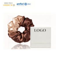 Scrunchies en Soie de Mûrier 100% Grade 6A Personnalisés, Élastiques à Cheveux en Soie Douce de 1cm/2cm/3.5cm, Scrunchies Élégants en Soie pour Femmes