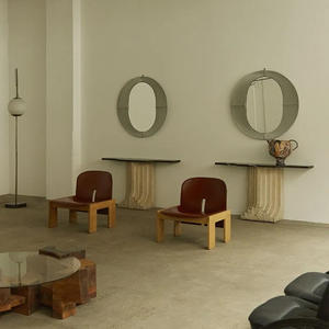 <span class=keywords><strong>Console</strong></span> moderne Wabi-Sabi en travertin et marbre noir – <span class=keywords><strong>Meuble</strong></span> d'entrée de luxe et pièce maîtresse - Product Image 6