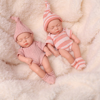 Muñeca Reborn Mini de Gran Venta, 8 Pulgadas, Simulación Completa, Cuerpo Completo, 20 cm, de Vinilo de Silicona Suave, Muñeca Reborn para Regalos de Niñas