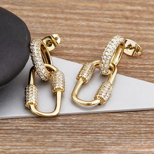 Pendientes de tuerca de moissanita VVS GRA de corte redondo con diseño de cola de pez de líneas simples, rellenos de oro de 14K, joyería de uso diario para mujer - Product Image 2