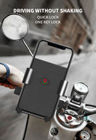 Support de téléphone à verrouillage automatique pour moto, vélo et voiture électrique, fixation pour rétroviseur – Meilleure vente
